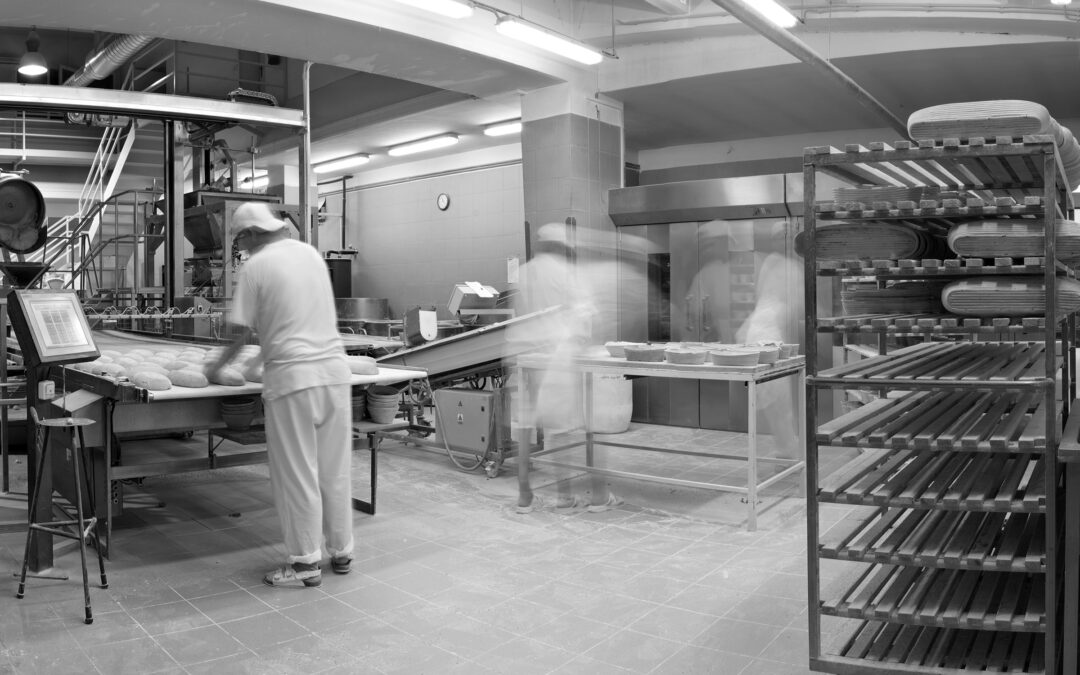 Black-and-white-photograph-of-a-bakery